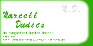 marcell dudics business card